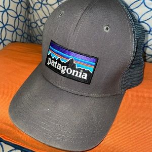 Patagonia Logo Trucker SnapBack Hat Gray